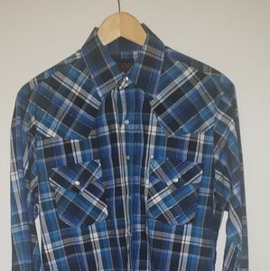 Plains Western Wear Mens Pearl Snap Shirt